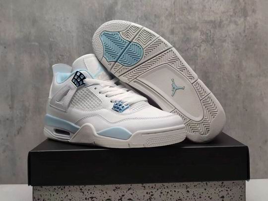 Air Jordan 4 Aluminum HV0823-100 White/Blue Men's Women's Basketball Shoes AJ4-87